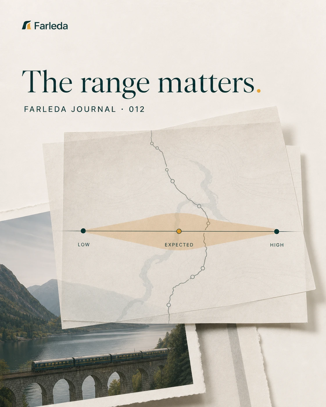 Farleda emissions range artwork with low expected and high markers